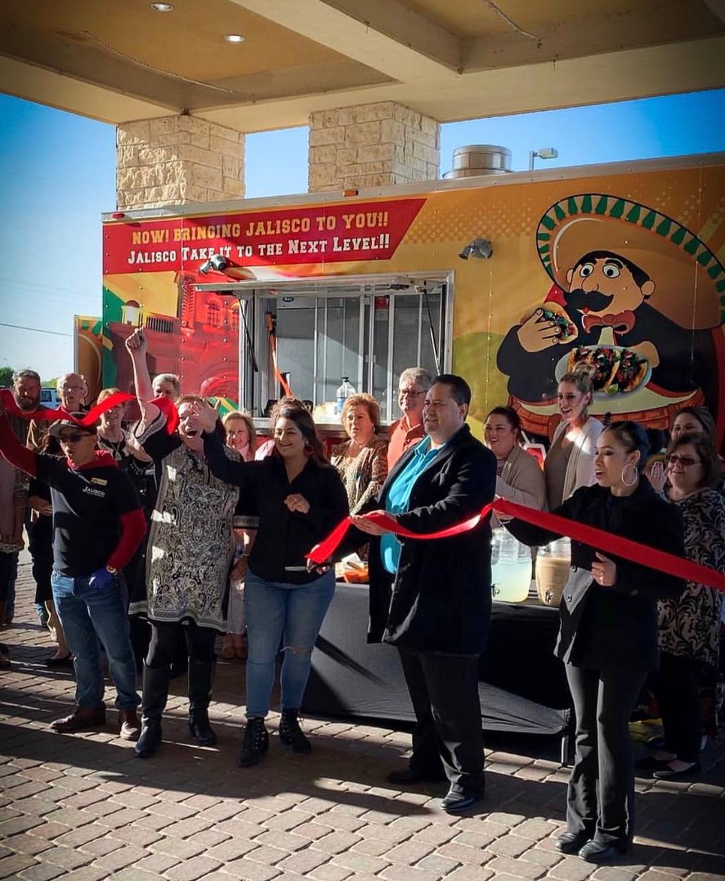 Jalisco Food Truck ribbon cutting ceremony with the team and community in Bastrop TX